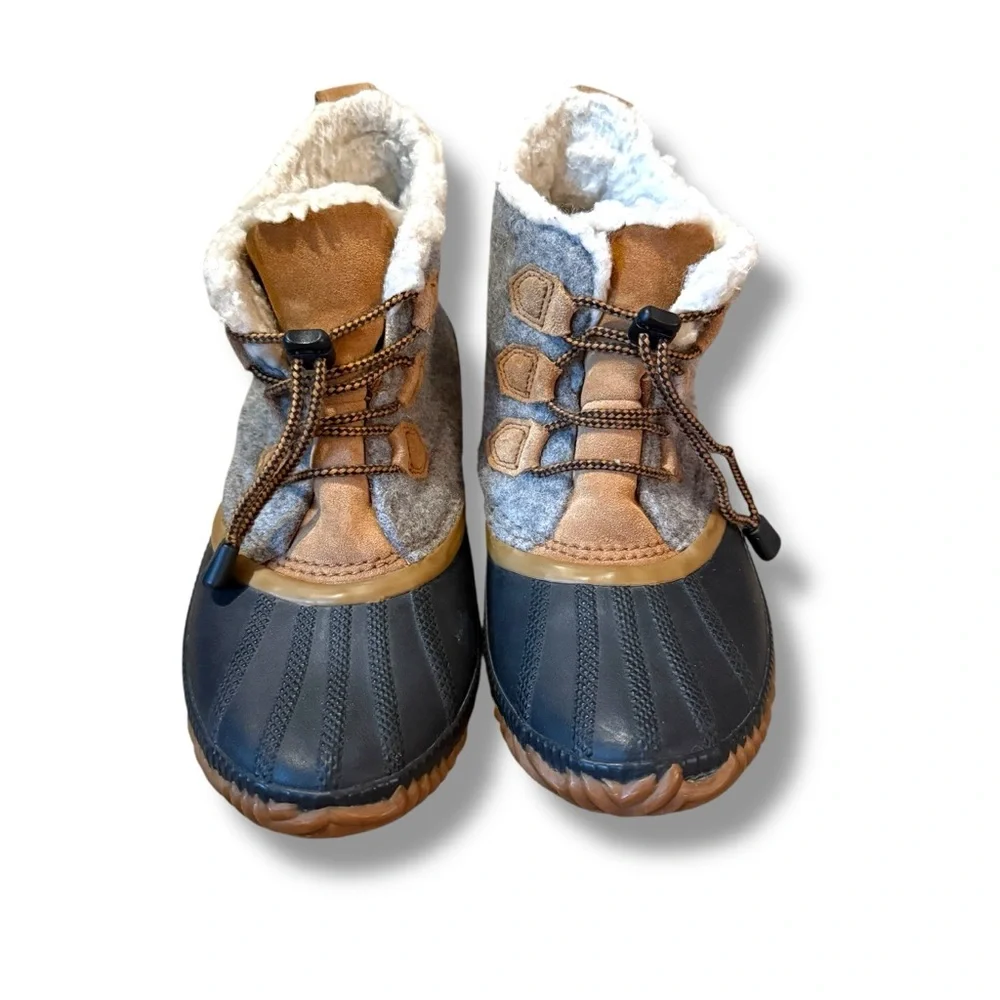 SOREL Out 'N About Plus Boots Men's Size 7 Gray Felt Faux Shearling‎ Cozy